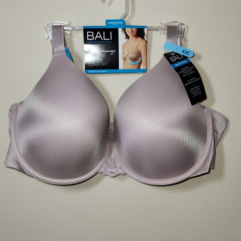 Bali One Smooth U Dreamwire Shaping Underwire Bra DF6580 Color Gloss p Size 42C